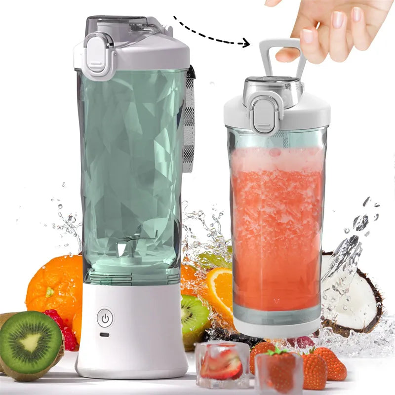 Portable Blender Juicer – Personal-Size Blender for Shakes and Smoothies with 6 Blades
